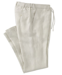 Linen Chambray Twill Drawstring Pants in Choice of Colors (Arona Modern Fit) by Ballin