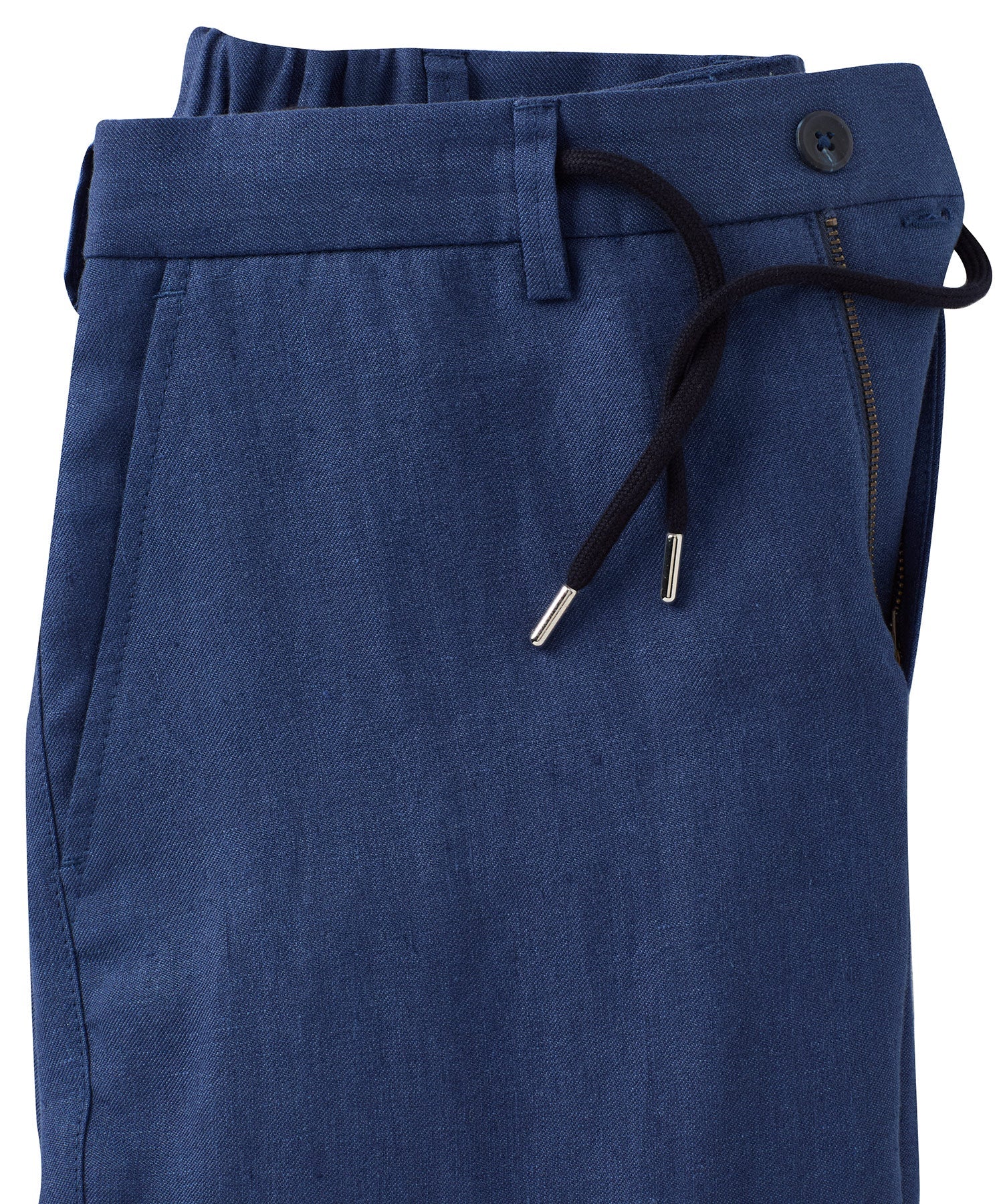 Linen Chambray Twill Drawstring Pants in Choice of Colors (Arona Modern Fit) by Ballin
