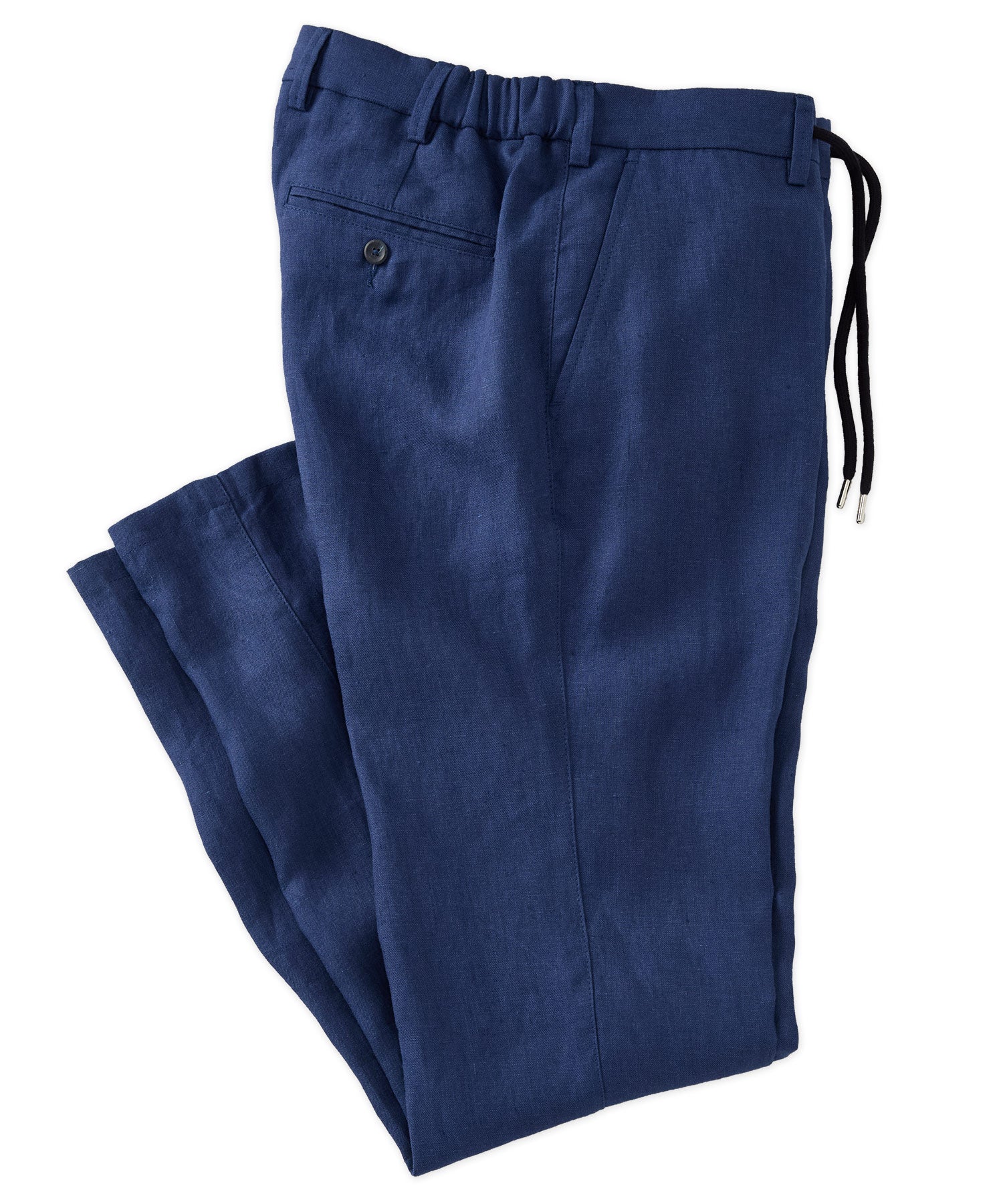 Linen Chambray Twill Drawstring Pants in Choice of Colors (Arona Modern Fit) by Ballin