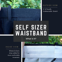 Worsted Wool Gabardine Trouser in Black (Self Sizer Double Reverse Pleat) by Berle