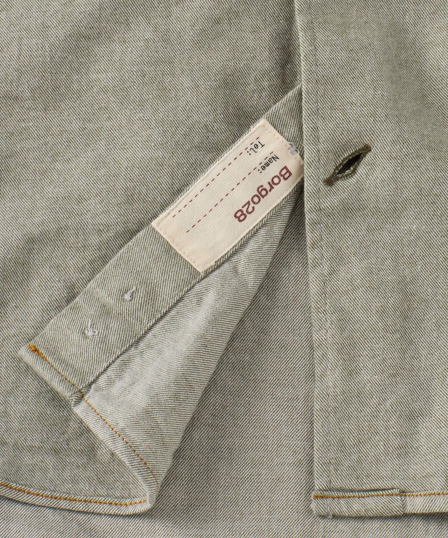 Italian Twill Flannel Long Sleeve Sport Shirt in Olive by Borgo28