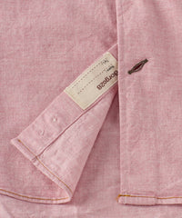 Italian Twill Flannel Long Sleeve Sport Shirt in Light Pink by Borgo28