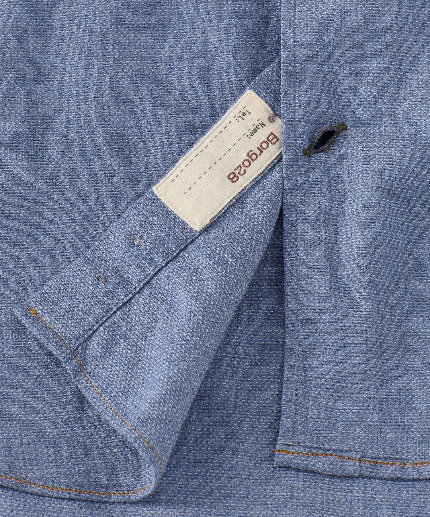 Italian Mélange Birdseye Long Sleeve Sport Shirt in Choice of Colors by Borgo28