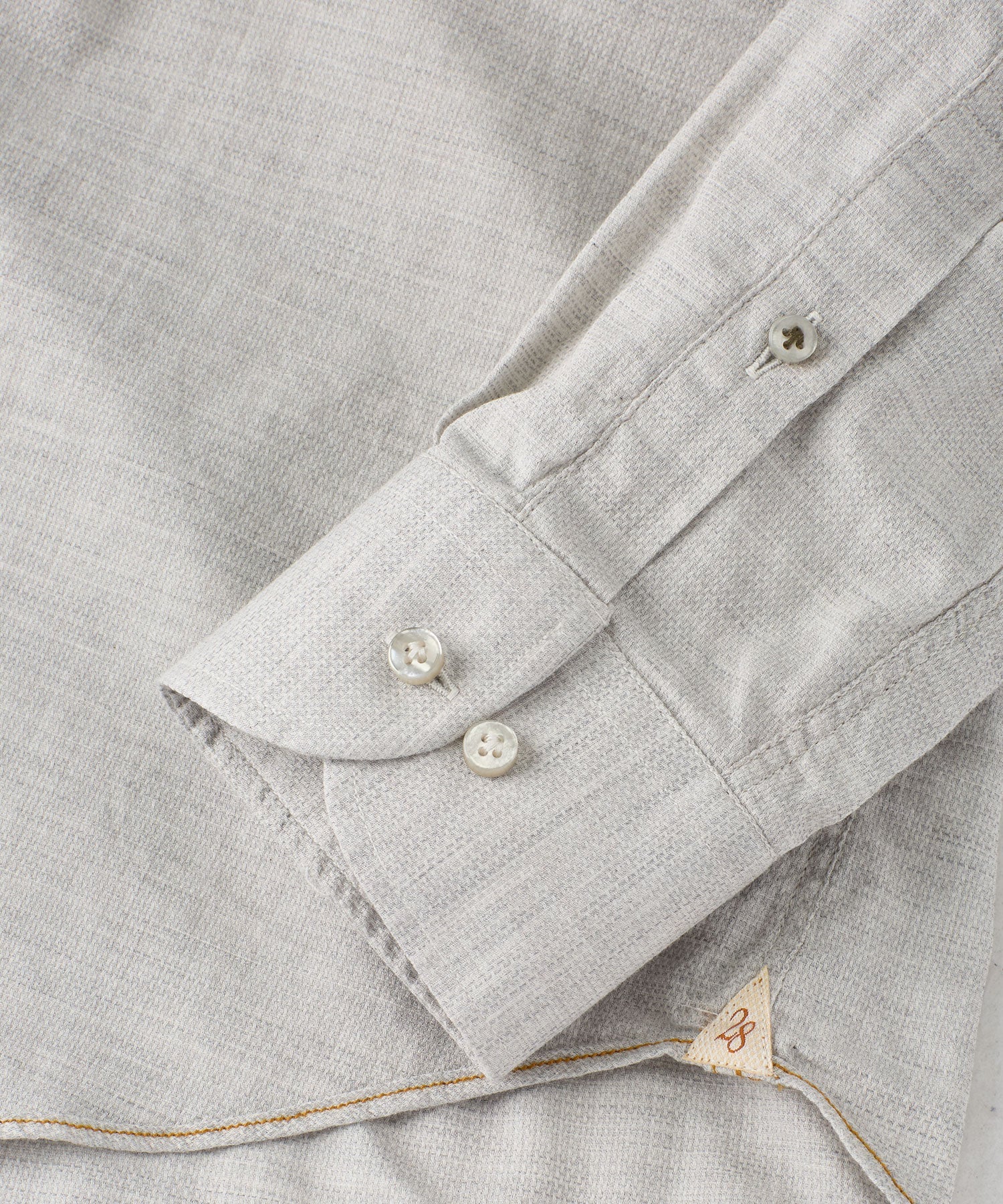 Italian Mélange Birdseye Long Sleeve Sport Shirt in Choice of Colors by Borgo28