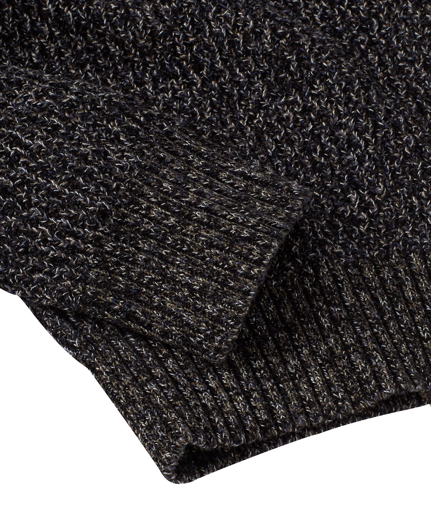 Chenille Button Mock Neck Cotton Sweater in Charcoal by Borgo28