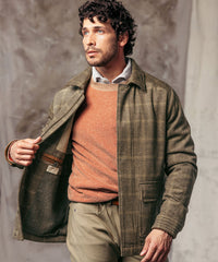 Wool-Blend Utility Jacket in Brown Glencheck by Borgo28