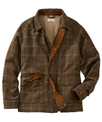 Wool-Blend Utility Jacket in Brown Glencheck by Borgo28