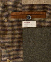 Wool-Blend Utility Jacket in Brown Glencheck by Borgo28