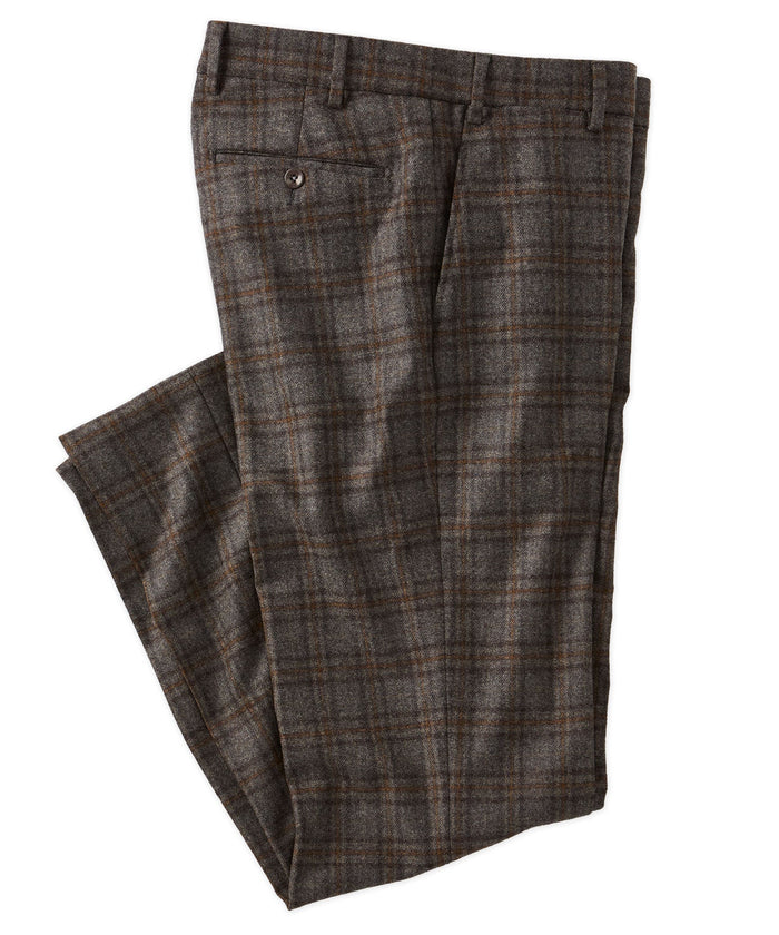 Super 130s 'Di Pray' Italian Luxury Tartan Check Wool Trouser in Grey Mix (Houston Modern Fit) by 6 East by Ballin