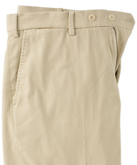 Italian Brushed Twill Luxury Flat Front Cotton Stretch Trouser in Winter White (Choice of Fits) by 6 East by Ballin