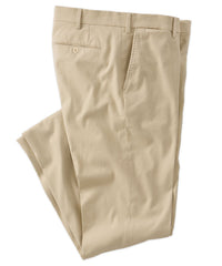 Italian Brushed Twill Luxury Flat Front Cotton Stretch Trouser in Winter White (Choice of Fits) by 6 East by Ballin
