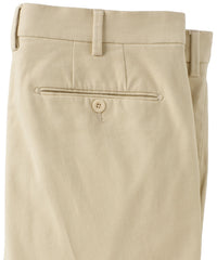 Italian Brushed Twill Luxury Flat Front Cotton Stretch Trouser in Winter White (Choice of Fits) by 6 East by Ballin