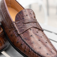 Monza Ostrich Quill Driver in Nicotine by Zelli Italia