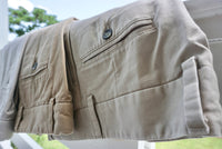 Washed Khaki Pant in Khaki (Oak Double Reverse Pleat - Regular & Long Rise) by Charleston Khakis