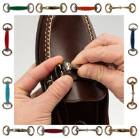 Traditions Leather Wrapped Interchangeable 'Bridge Bits®' Driver in Gridiron Textured Leather (Wide Widths) by T.B. Phelps