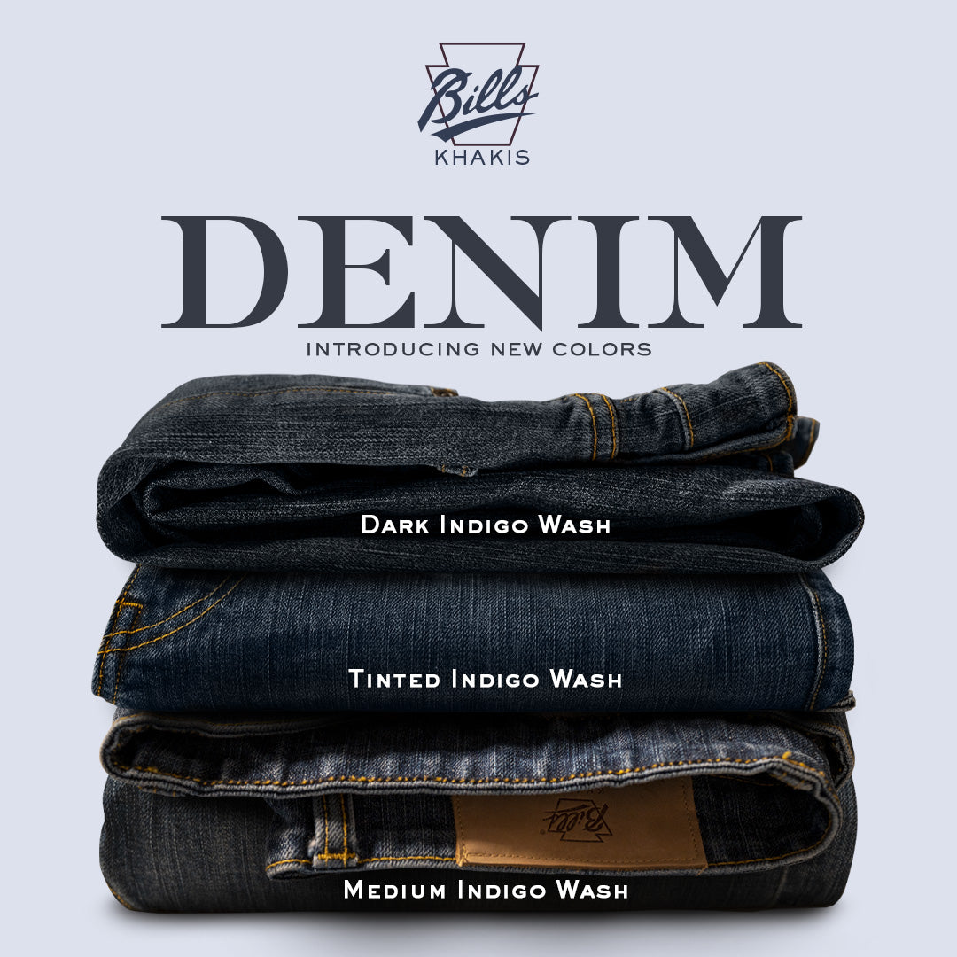 5 Pocket Classic Fit Denim Jean in Dark Indigo Wash by Bills Khakis
