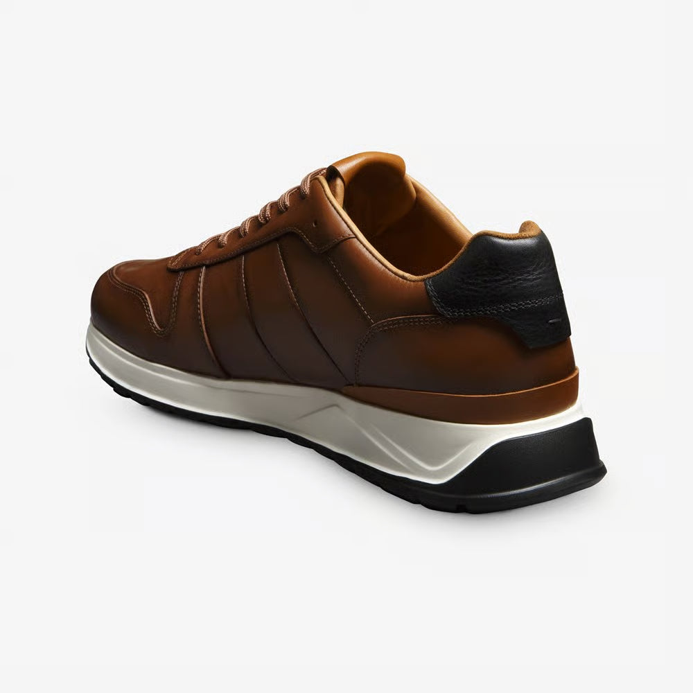 Lawson Lace-Up Sneaker in Chestnut Leather by Allen Edmonds