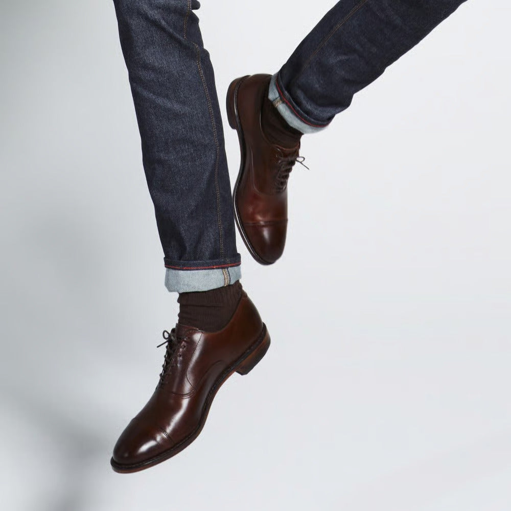 Park Avenue Cap-Toe Oxford Dress Shoe in Mahogany Leather by Allen Edmonds