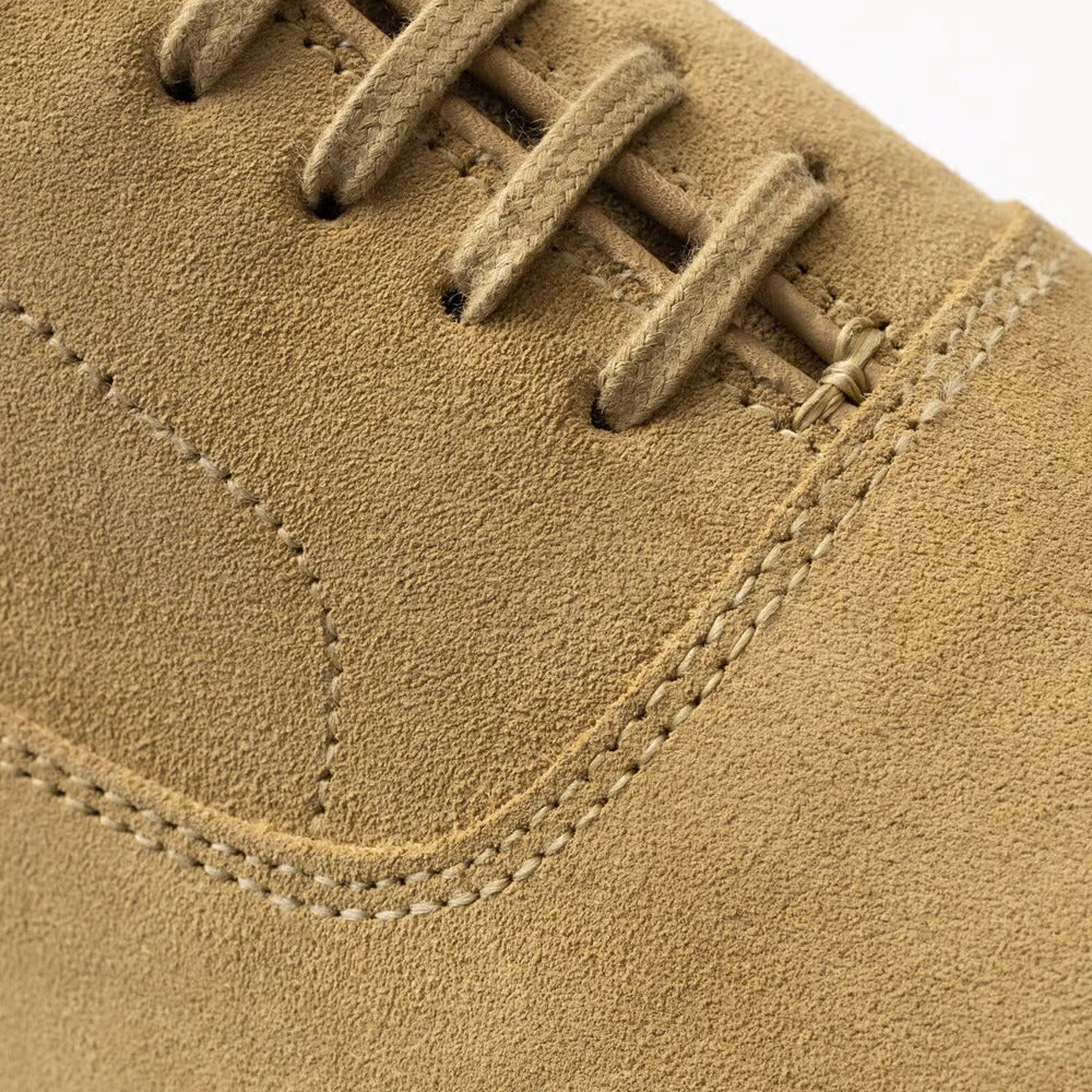 Park Avenue Verse Cap-Toe Oxford Dress Shoe in Bone Suede by Allen Edmonds
