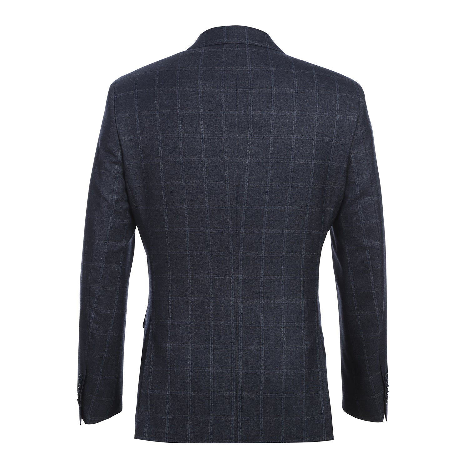 Wool Stretch Single Breasted SLIM FIT Suit in Navy Check (Short, Regular, and Long Available) by English Laundry