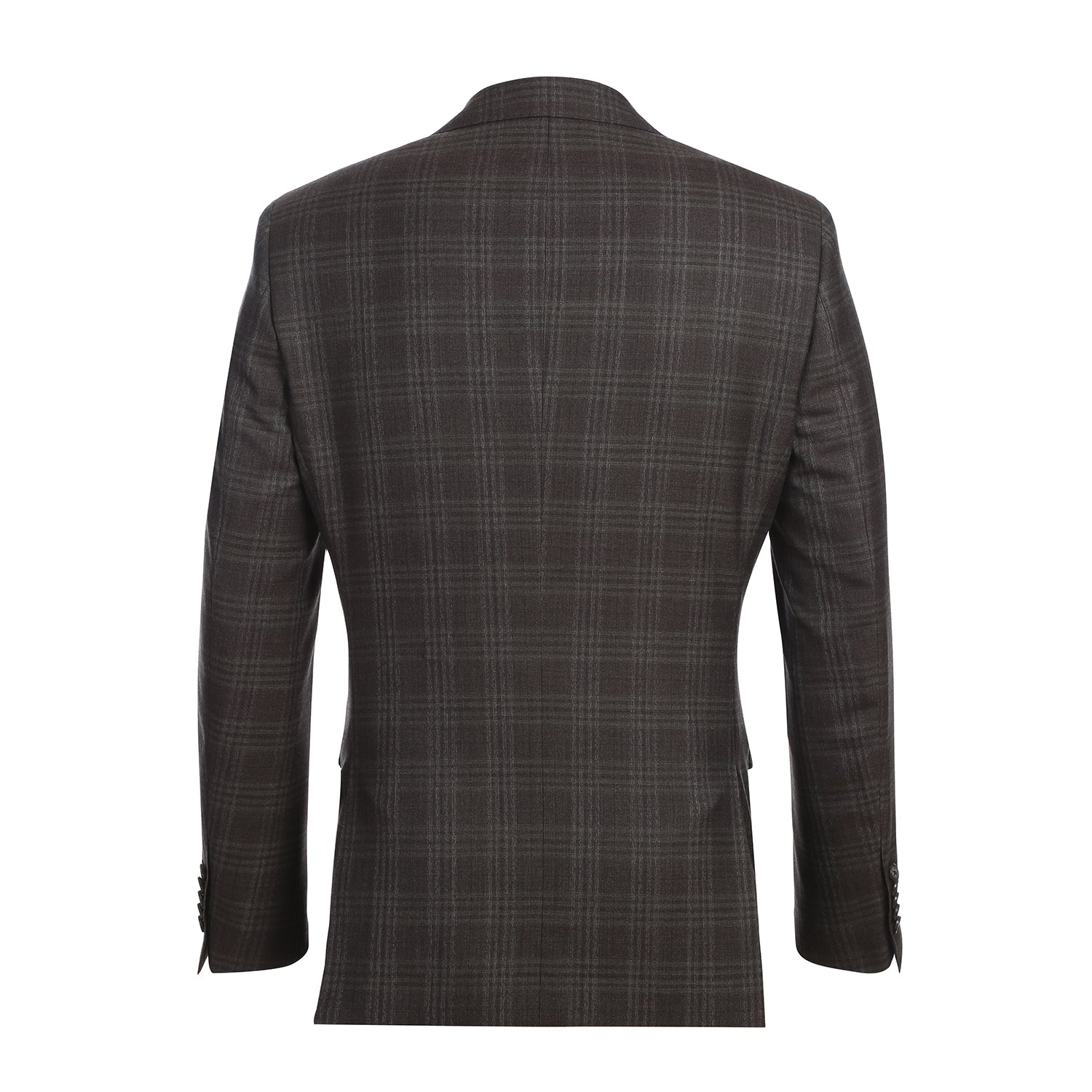Wool Stretch Single Breasted SLIM FIT Suit in Brown Check (Short, Regular, and Long Available) by English Laundry