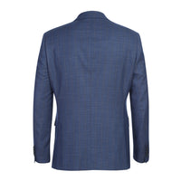 Stretch Performance Single Breasted SLIM FIT Suit in Blue Check (Short, Regular, and Long Available) by English Laundry