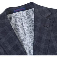 Stretch Performance Single Breasted SLIM FIT Suit in Iron Grey Check (Short, Regular, and Long Available) by English Laundry