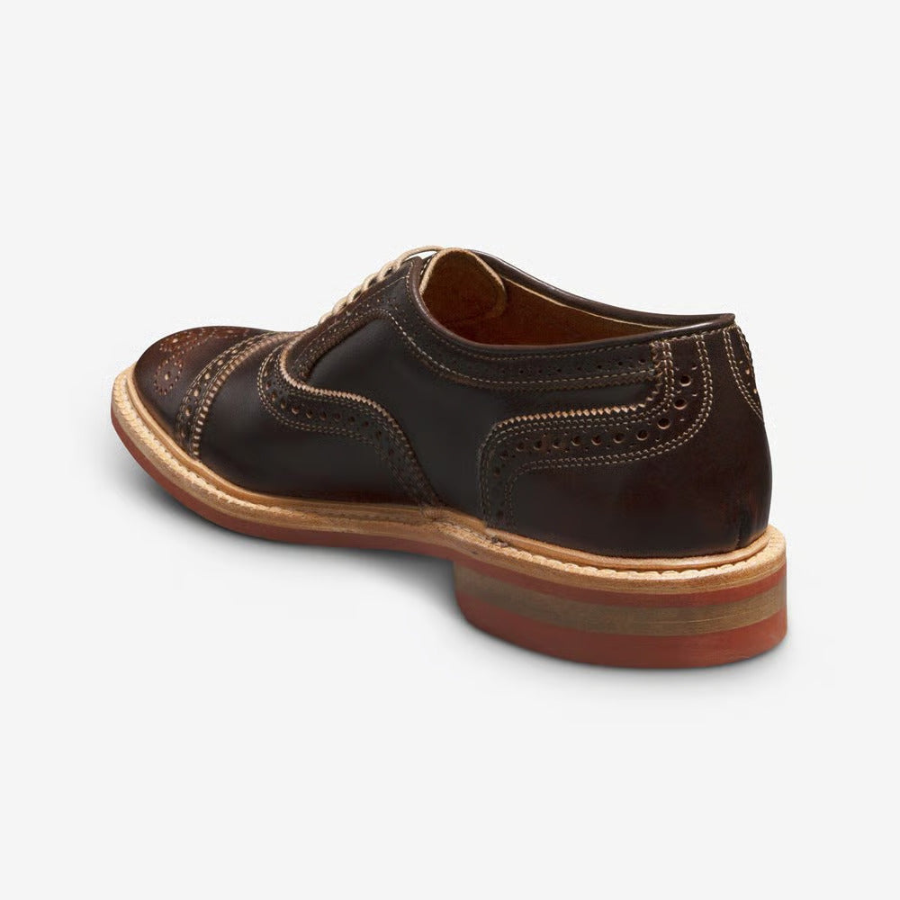 Strandmok Cap-Toe Oxford with Dainite Rubber Sole in Brown Saddle Leather by Allen Edmonds
