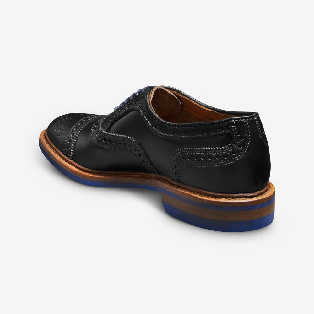Strandmok Cap-Toe Oxford with Dainite Rubber Sole in Black Chromexcel Leather by Allen Edmonds