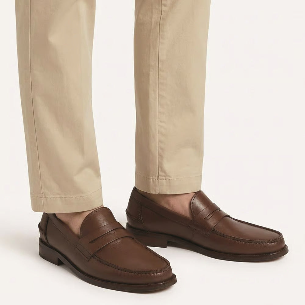 Sorrento Moccasin-Style Penny Loafer in Chili Leather by Allen Edmonds