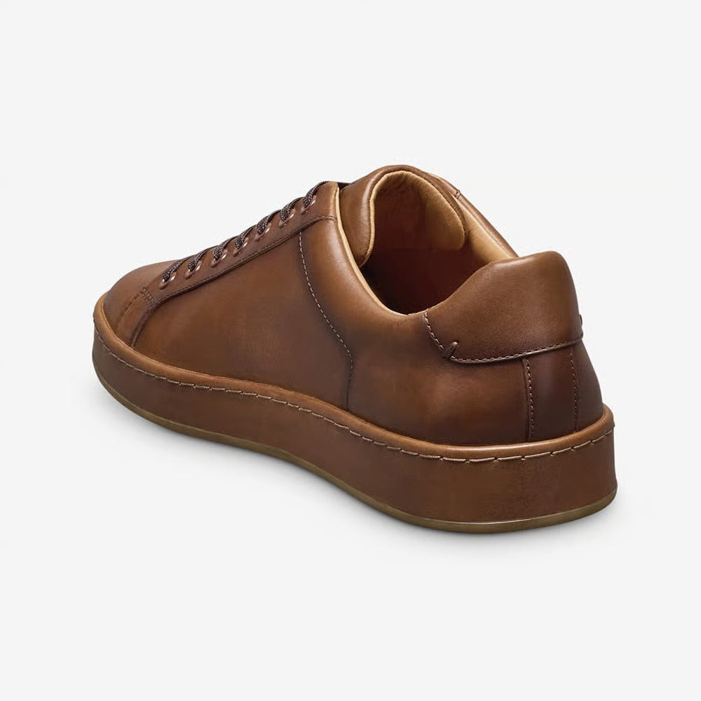 Barnes Lace-Up Sneaker in Coffee Brown Leather by Allen Edmonds
