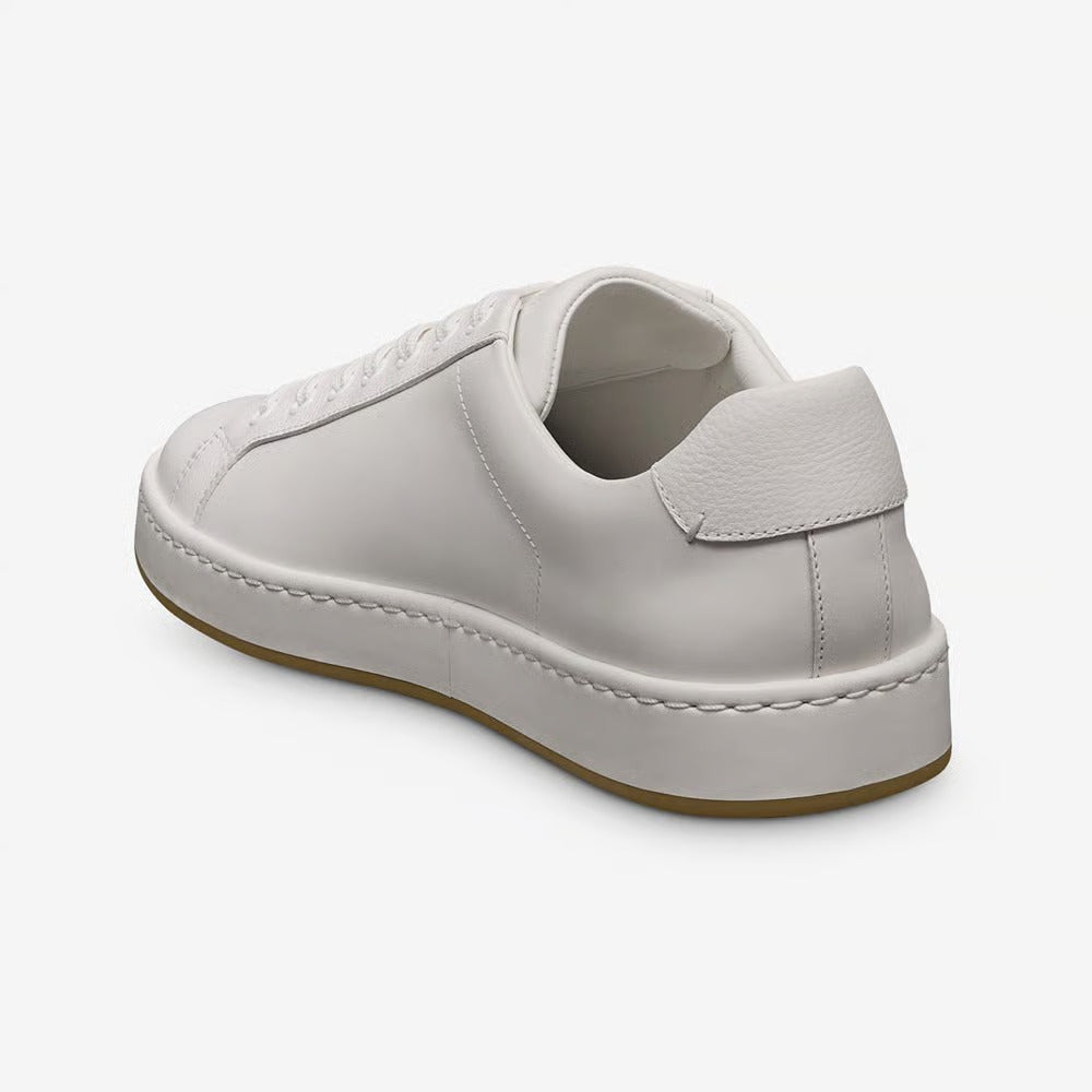 Barnes Lace-Up Sneaker in White Leather by Allen Edmonds