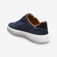 Oliver Slip-On Stretch-Lace Sneaker in Navy Suede by Allen Edmonds