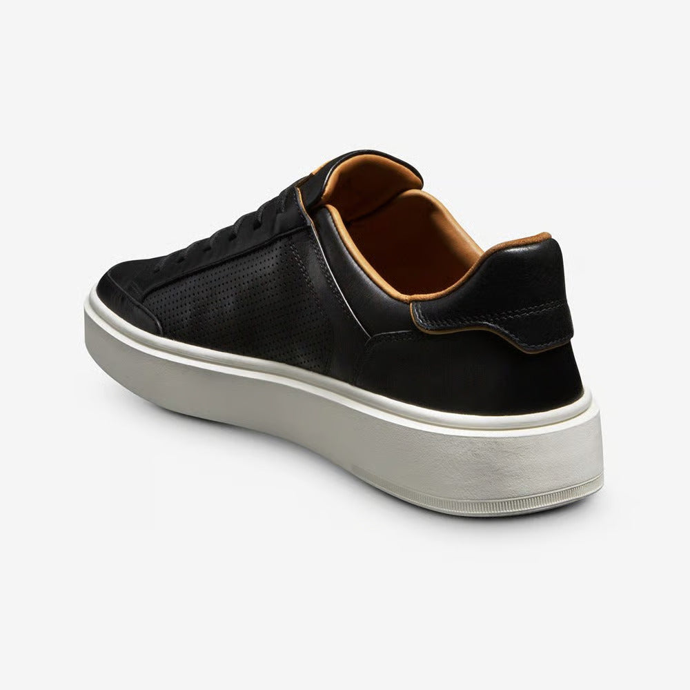 Oliver Slip-On Stretch-Lace Sneaker in Black Leather by Allen Edmonds