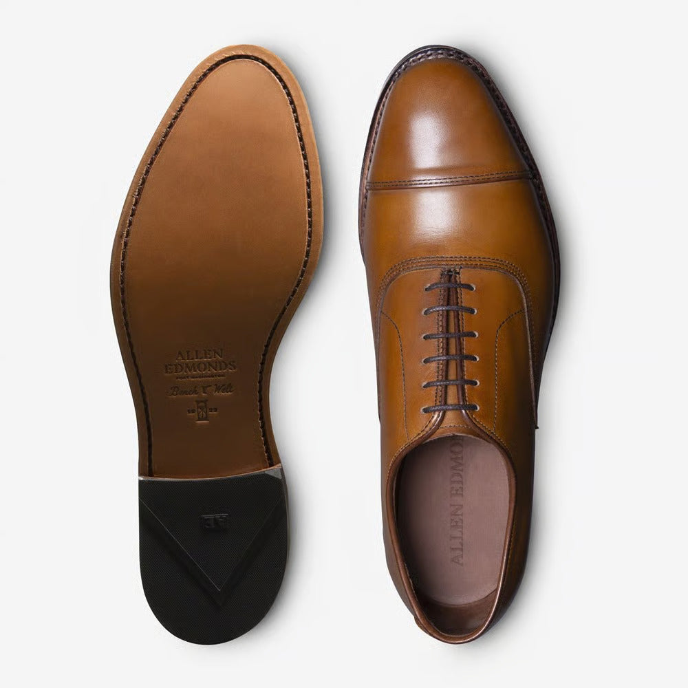 Park Avenue Cap-Toe Oxford Dress Shoe in Walnut Leather by Allen Edmonds