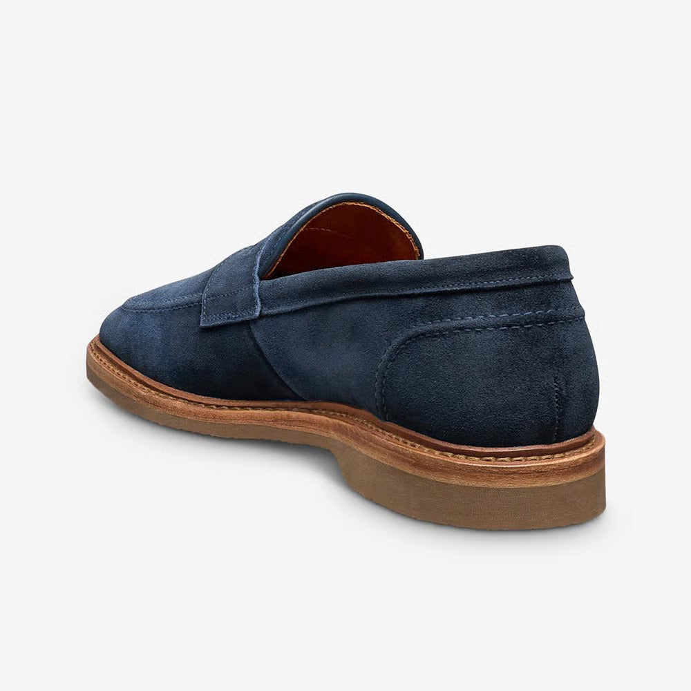 Randolph Verse Penny Loafer in Navy Suede by Allen Edmonds