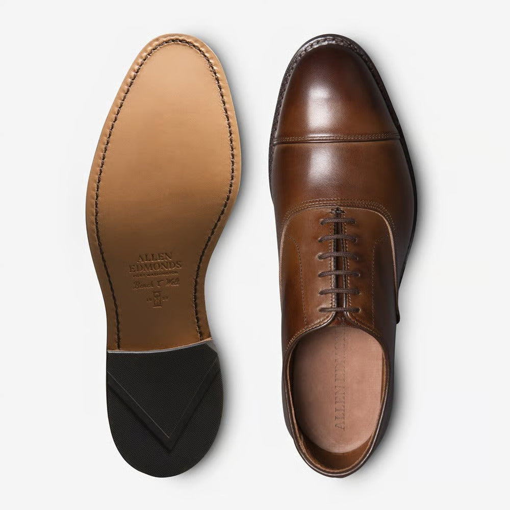 Park Avenue Cap-Toe Oxford Dress Shoe in Coffee Brown Leather by Allen Edmonds