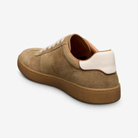 Ludlow Slip-On Stretch-Lace Sneaker in Desert Tan Suede by Allen Edmonds