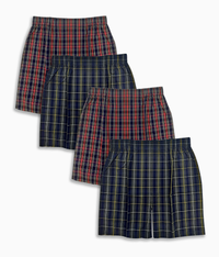 'Ramsey' and 'Travis' Tartan Poplin Full Make Cotton Boxer Shorts, Sizes 32/34 (4 Pack) by Batton
