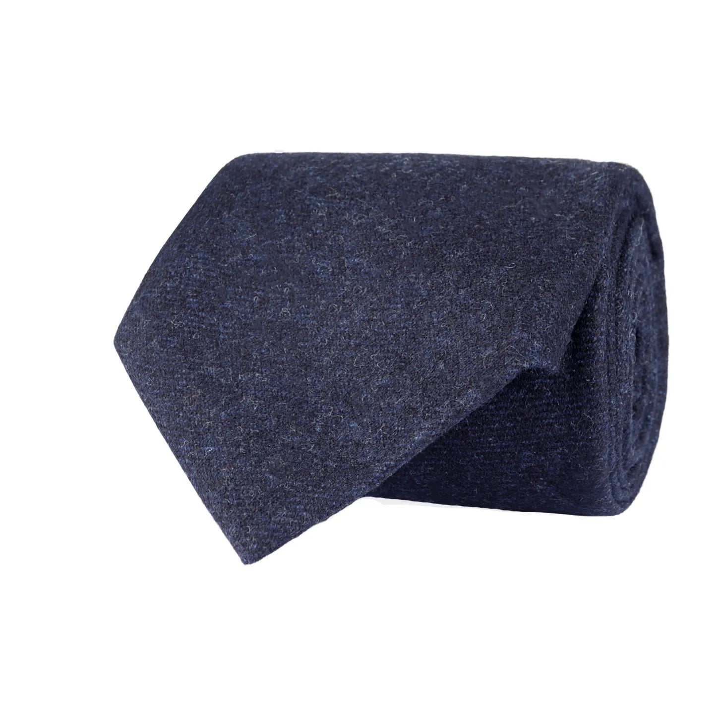 Navy Mélange 'Vitale Barberis Canonico' Wool Necktie by House of Amanda Christensen