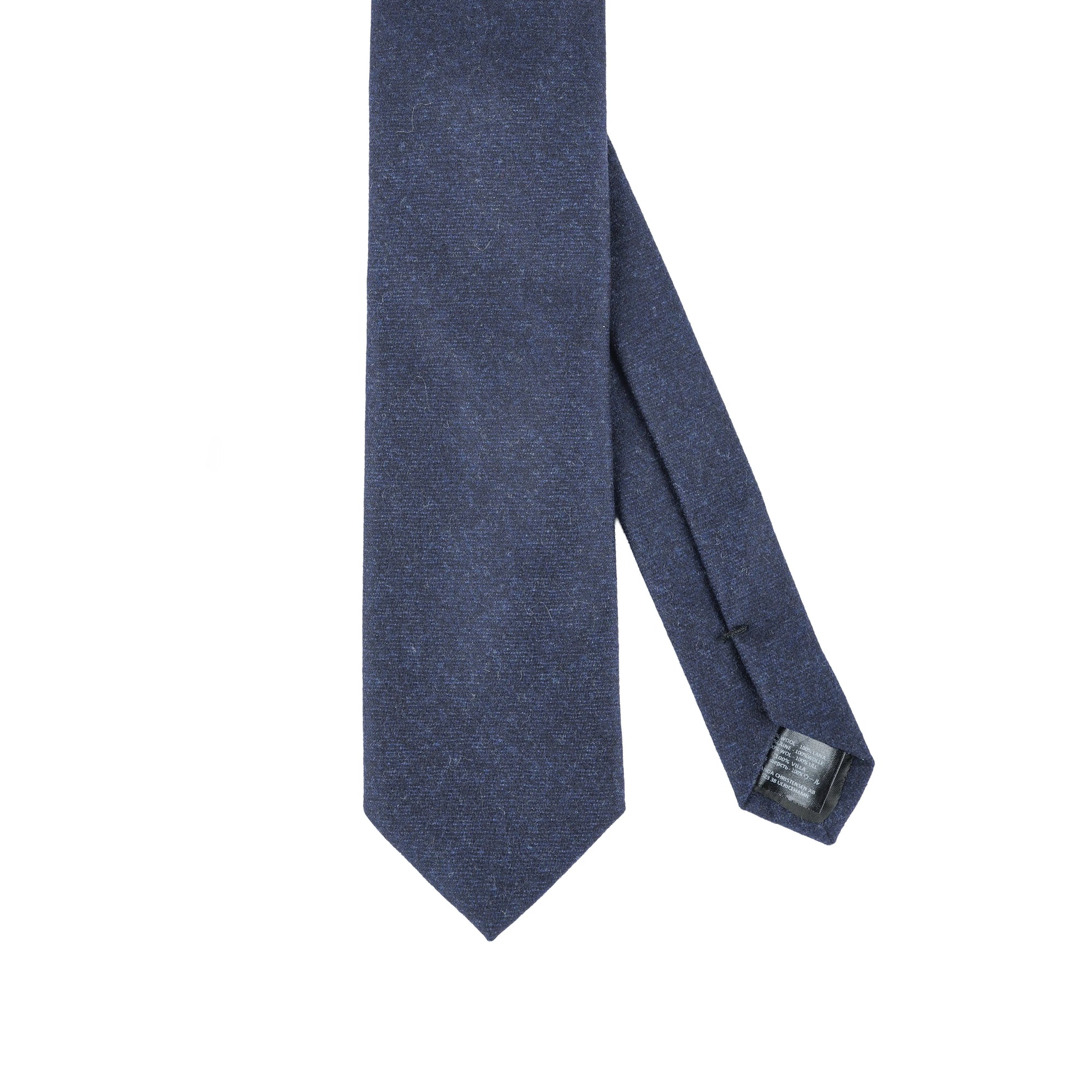 Navy Mélange 'Vitale Barberis Canonico' Wool Necktie by House of Amanda Christensen