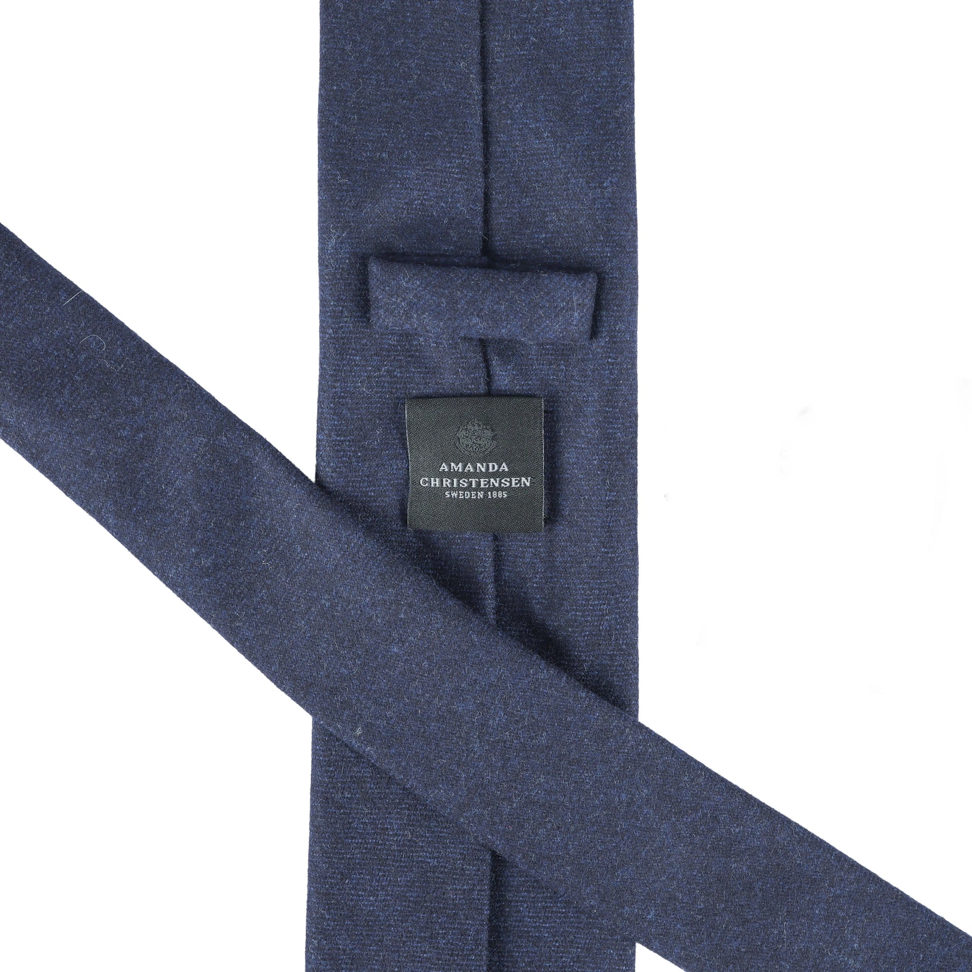Navy Mélange 'Vitale Barberis Canonico' Wool Necktie by House of Amanda Christensen