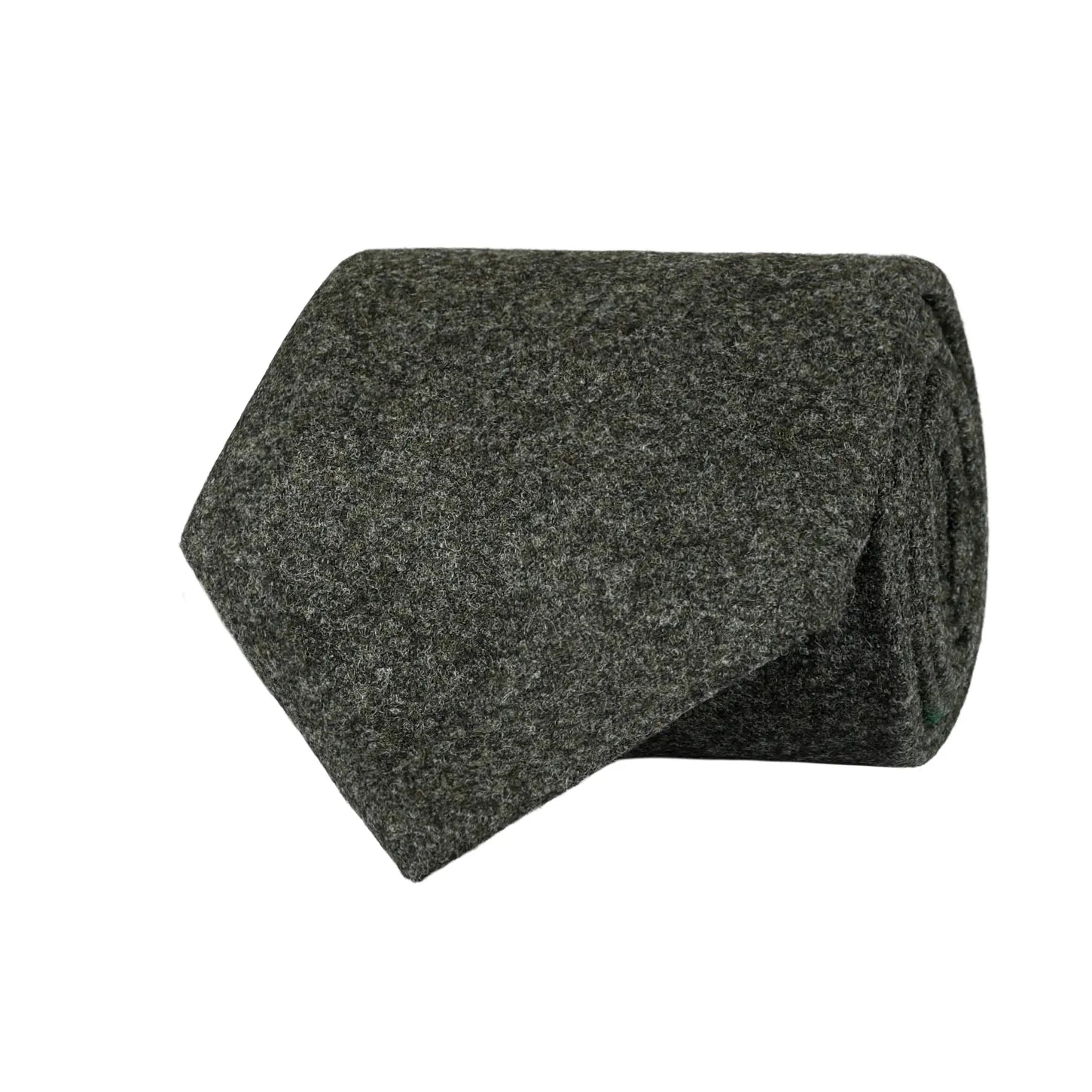 Green Mélange 'Vitale Barberis Canonico' Wool Necktie by House of Amanda Christensen