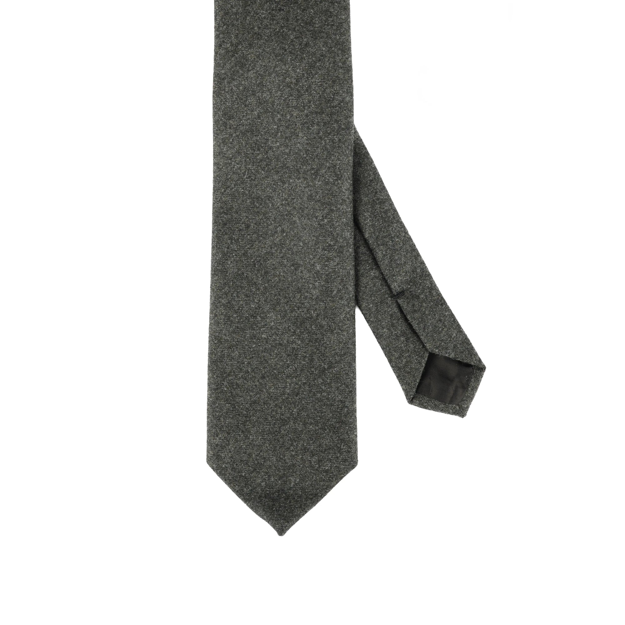 Green Mélange 'Vitale Barberis Canonico' Wool Necktie by House of Amanda Christensen