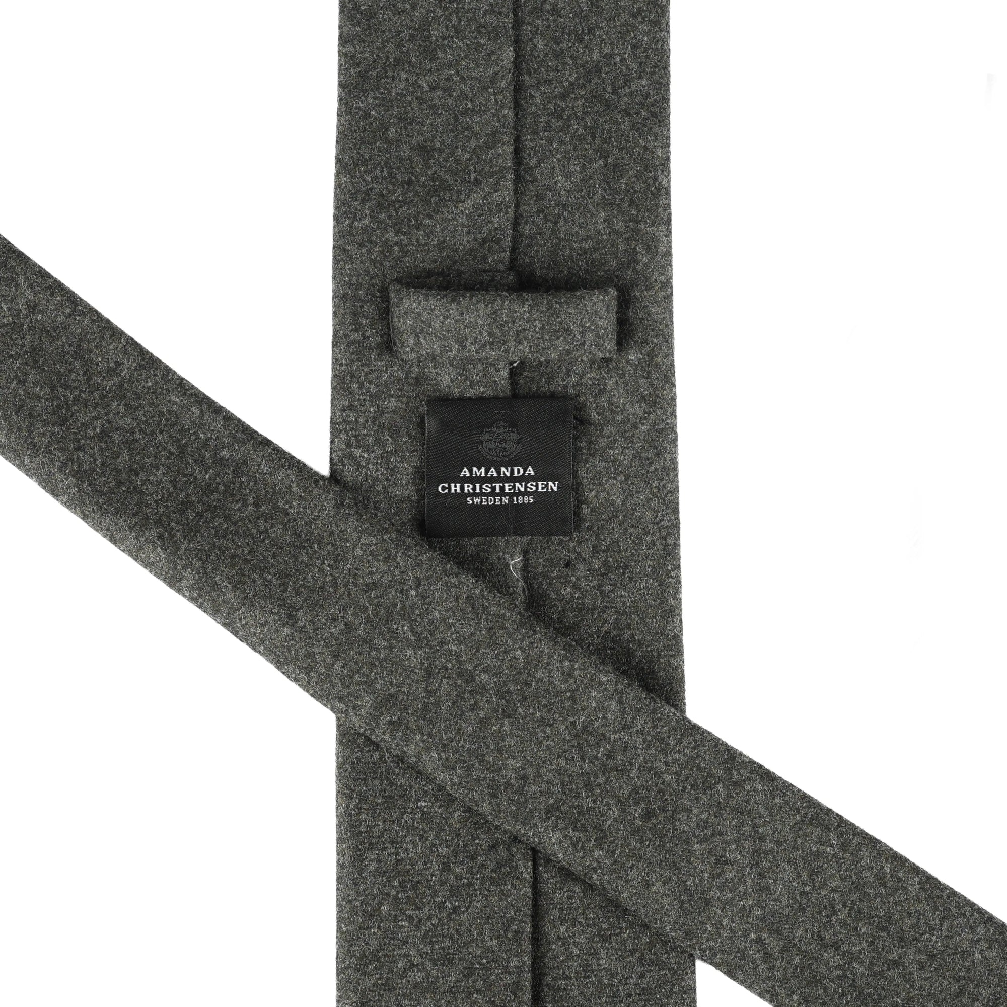 Green Mélange 'Vitale Barberis Canonico' Wool Necktie by House of Amanda Christensen