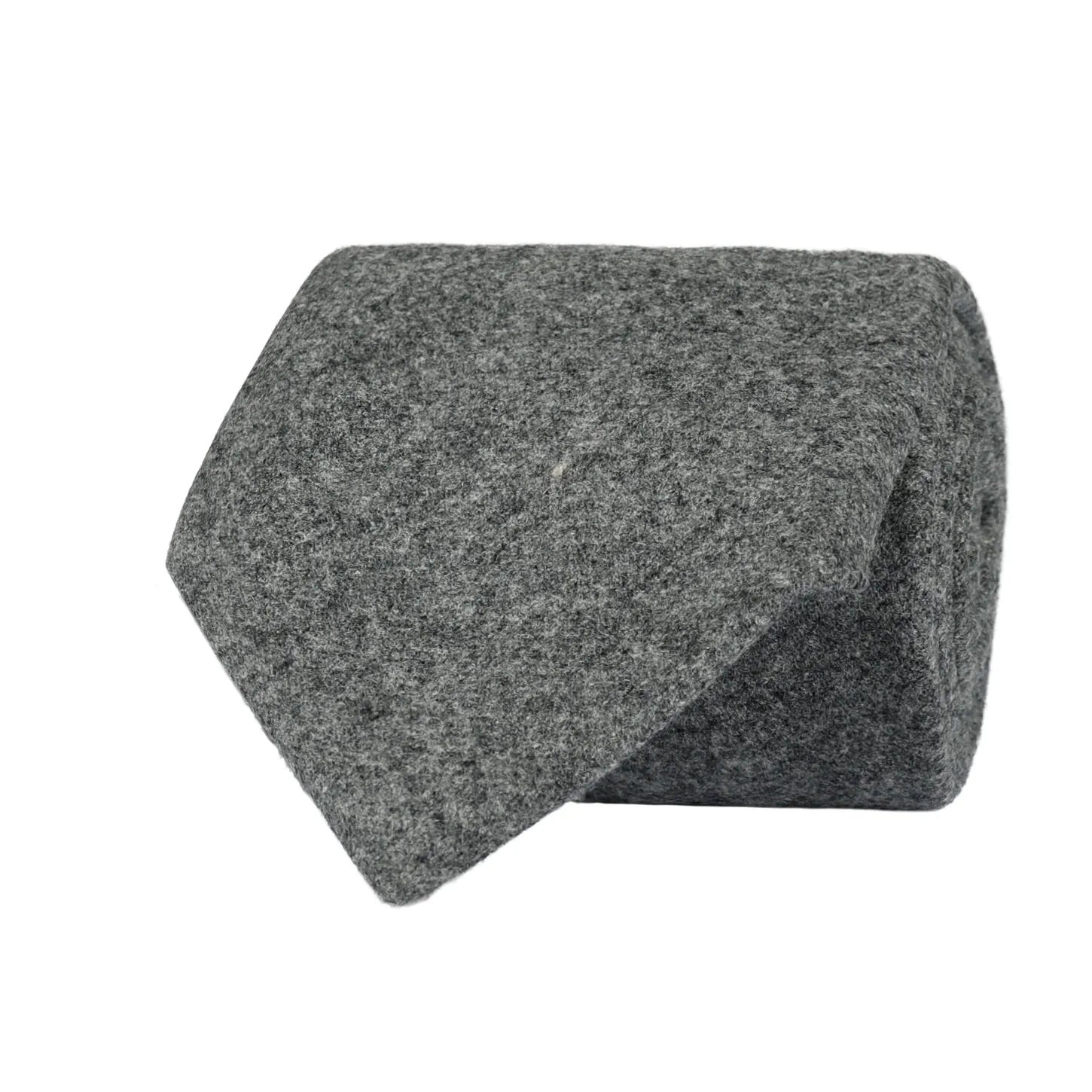 Grey Mélange 'Vitale Barberis Canonico' Wool Necktie by House of Amanda Christensen