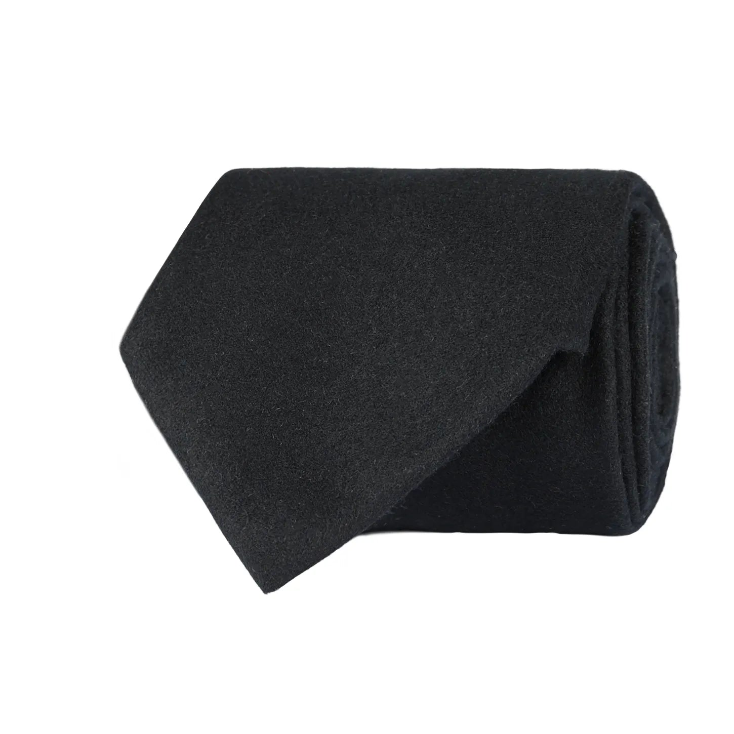 Black Mélange 'Vitale Barberis Canonico' Wool Necktie by House of Amanda Christensen