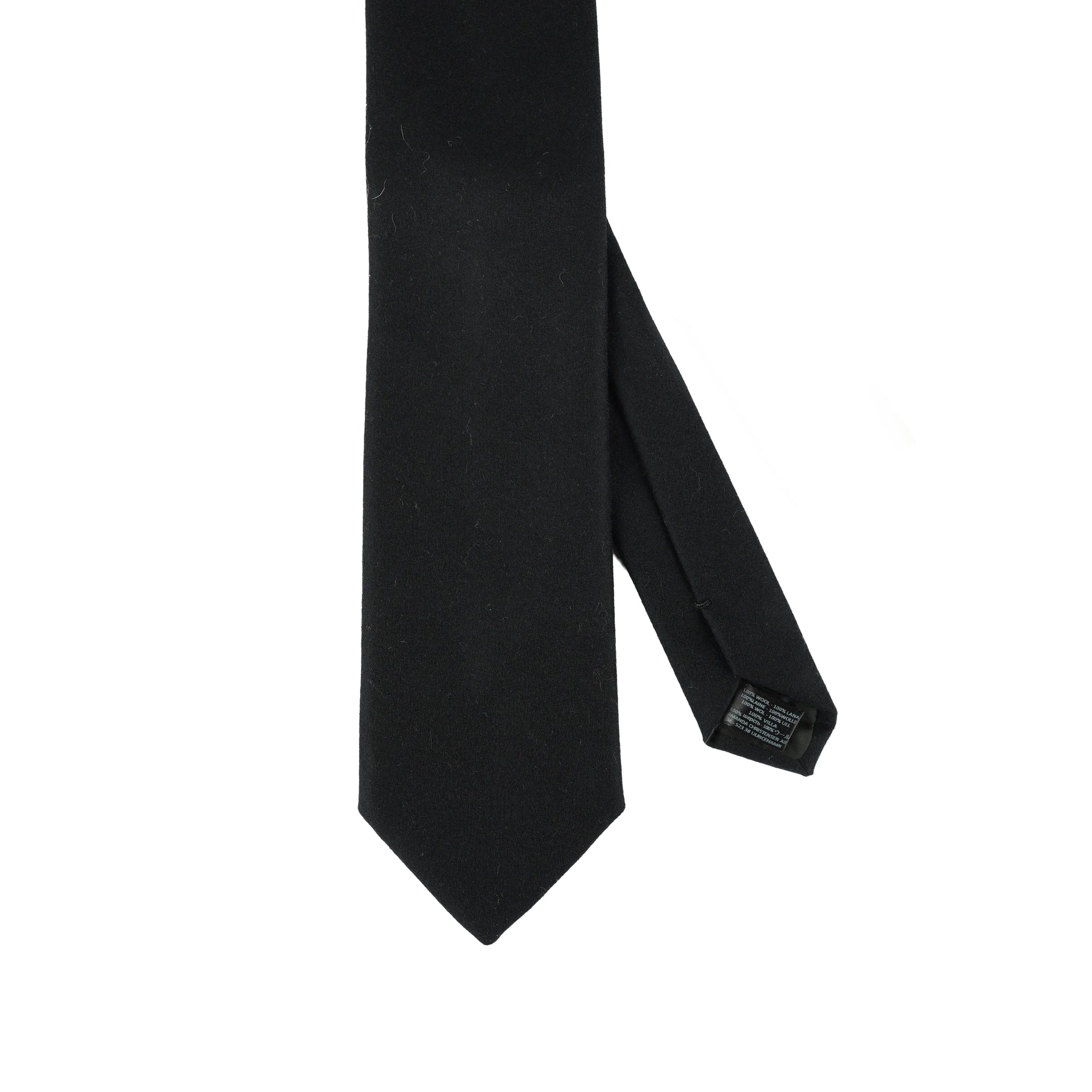 Black Mélange 'Vitale Barberis Canonico' Wool Necktie by House of Amanda Christensen