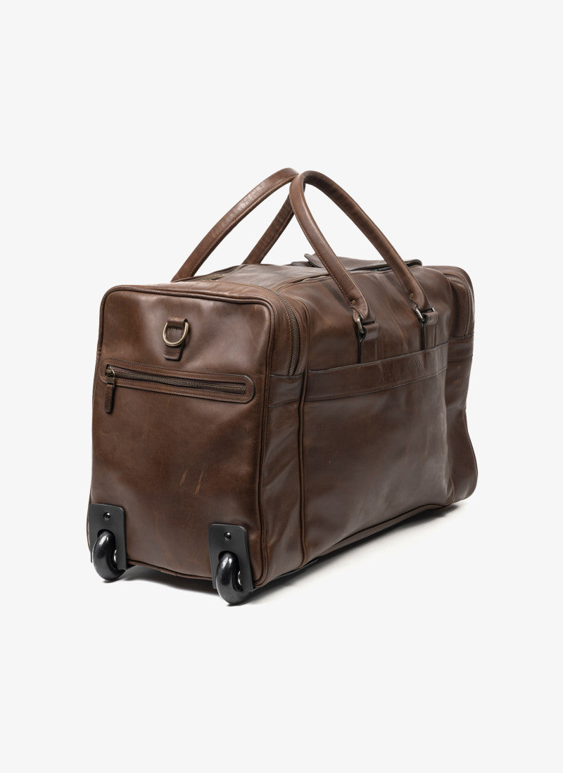 Singleton Rolling Duffel in Baldwin Oak by Moore & Giles