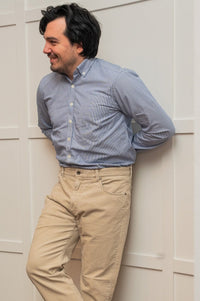 Perma Color Pima Twill 5-Pocket Pants in Khaki, Size 33 (Crescent Modern Fit) by Ballin